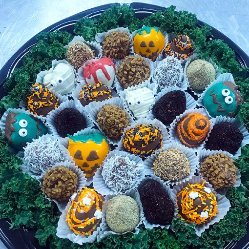 Halloween Dipped Fruit Tray - Orchard Berry Arrangements